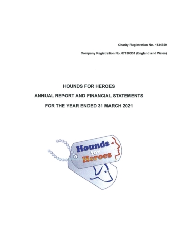 Hounds for Heroes Final Accounts 2020-21