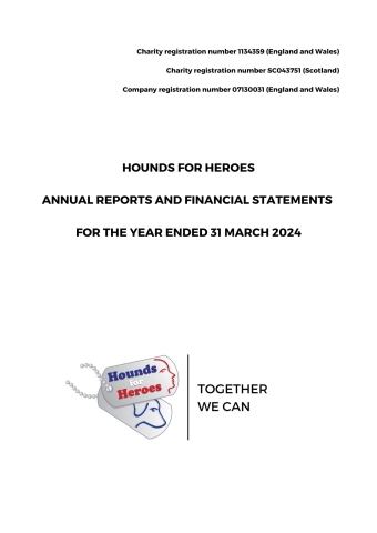 Hounds for Heroes - Final Accounts 2023-24