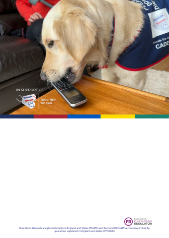 Blank Fundraising Poster - Golden Retriever / Phone