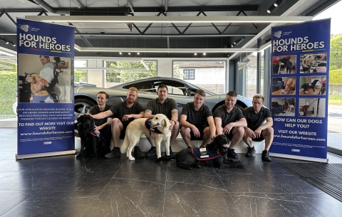 Lanzante mechanics with Hounds for Heroes dogs