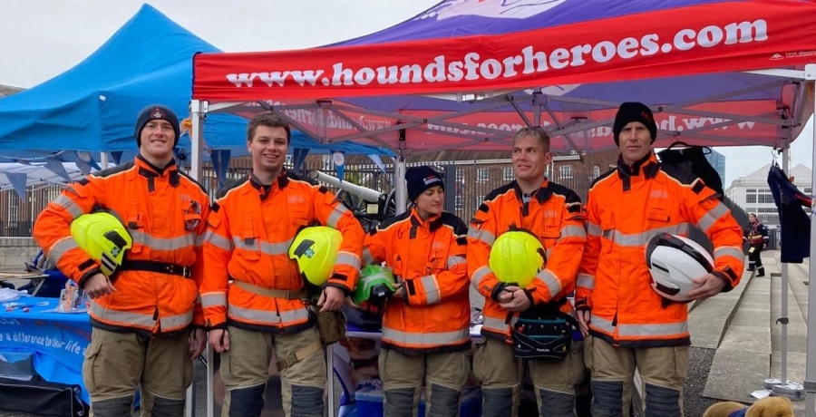 Fire and Rescue Service at Hounds for Heroes stall 